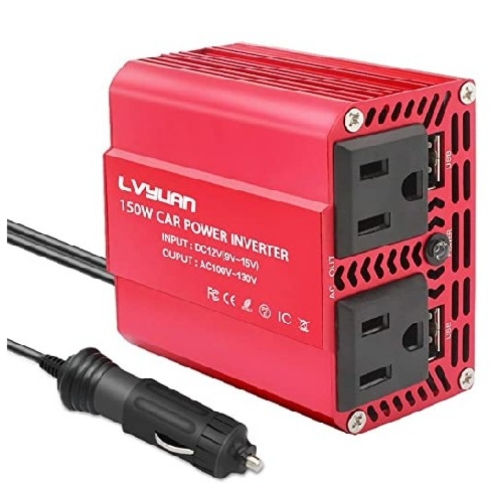 Car Power Inverter with 2 Outlets  By Yinleader